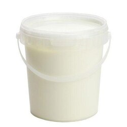 Manutan X25 Clear Round Plastic Tubs with Handles+Lids 850ml, Quantity: