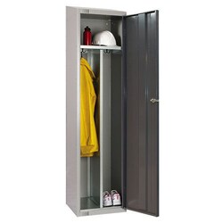 Manutan Grey/Graphite Sloped Clean Dirty Cam Locker 1800x450x450mm, Quantity: