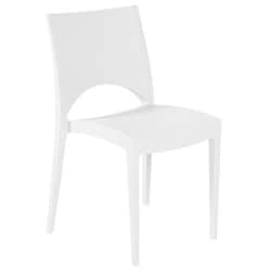 Manutan X8 White June Stacking Chairs, Quantity: Pack of 8