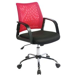 Manutan Cosmos Mesh Back Office Armchair Red, Quantity: Each