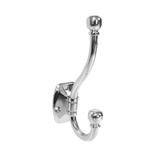 Diecast Ball End Hat and Coat Hook 130mm Nickel Plated Products