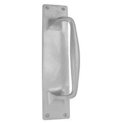 Manutan Brewery Entrance Pull Handle on Plate 305 x 63mm Aluminium, Quantity:
