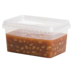 Manutan X25 Clear Rectangular Plastic Tubs with Lids 580ml, Quantity: Pack