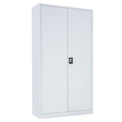 Manutan 4 Shelf Grey Storage Cupboard HxWxD 1950x1000x450mm, Quantity: