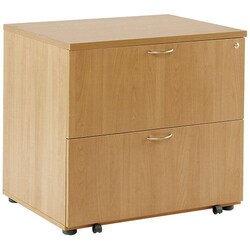 Manutan Oak Heavy Duty 2 Drawer Side Filer 730x800x600mm, Quantity: Each