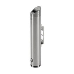 Manutan Wall Mounted Cylindrical Stainless Steel Ashtray, Quantity: Each