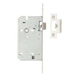 Manutan Project DIN Latch 85mm Case 55mm Backset Nickel Plated, Quantity: