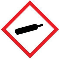 Manutan X100 Gas Under Pressure Symbol Labels HxW 23x23mm, Quantity: Pack