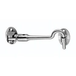 Manutan Cabin Hook and Eye 150mm Satin Stainless Steel, Quantity: Each