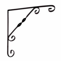 Manutan Ornamental Scroll Shelf Bracket 250 x 250mm Black, Quantity: Each