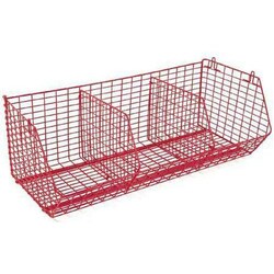Manutan Blue Wire Storage Basket Divider HxD 480x680mm, Quantity: Each