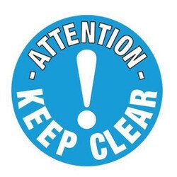 Manutan Warehouse Floor Safety Marker. Keep Clear Dia.430mm, Quantity: