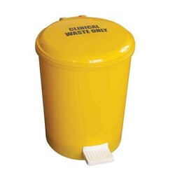 Manutan 20 L Clinical Waste Plastic Pedal Bin, Quantity: Each
