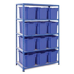 Manutan Gratnells Bay Blue & Grey Tall All Jumbo - 12 Clear Tray, Quantity: