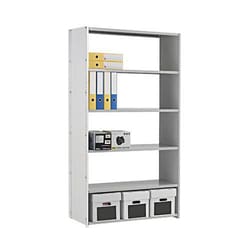 Manutan SOLO Add On Bay 2150x1000x450mm Open Back 6 Shelves, Quantity: