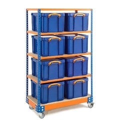 Manutan Mobile Really Useful Bay 1700h x1220w x 455d & 12x 35L, Quantity: