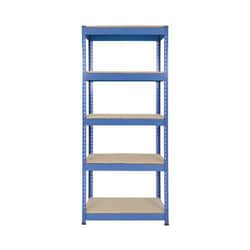 Manutan Rapid 1 HD 1980hx915wx760mmd Blue 5 Chipboard Shelves, Quantity: