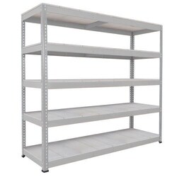 Manutan Rapid 1 1980hx2134wx610mmd Light Grey 5 Galvanized Shelve, Quantity: