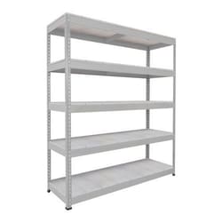Manutan Rapid 1 Heavy Duty Grey Shelving 1980h x 1525w x 915d c/w 5, Quantity: