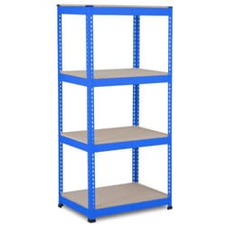 Manutan Rapid 1 2440hx915wx760mmd Blue 4 Chipboard Shelves, Quantity: Each