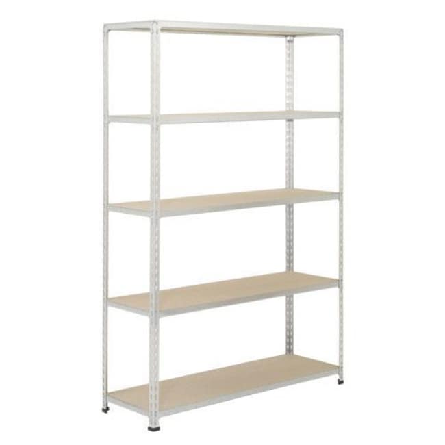 Manutan Rapid 2 1980hx1525wx380mmd Light Grey 5 ChipboardShelve ...