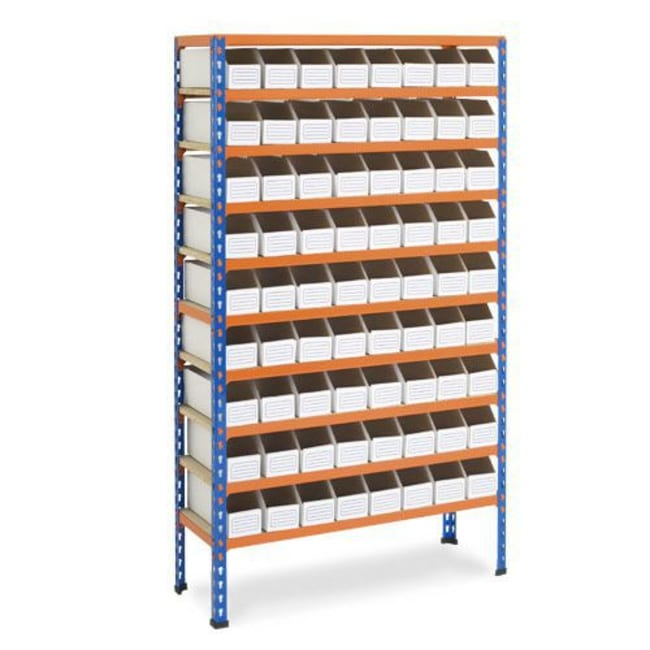 Manutan R2 Blue cardboard Storage Bin Kitwith 72 CSB4 Bins, Quantity: 1 ...