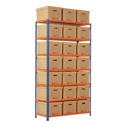 Manutan R2 Blue Document Storage Unit 21 box, Quantity: 1 set