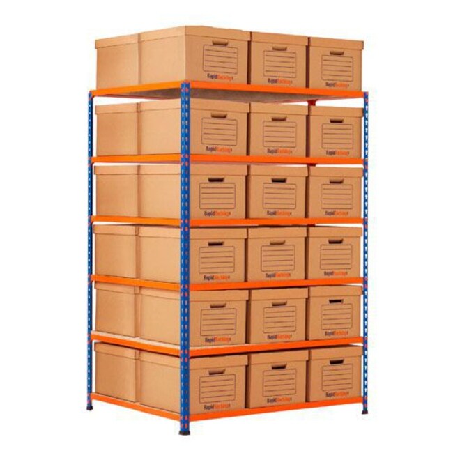 Document Unit Box Manutan R2 Blue & Grey Document Storage Unit 36 box, Quantity: 1 set ...