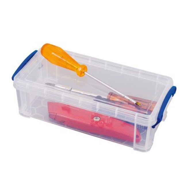Manutan X6 Litre Really Useful Box Clear and Lid 0.9, Quantity: Pack of ...