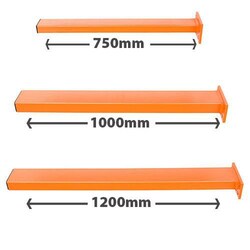 Manutan Bolted Cantilever Arm 1200mml x 1000kg capacity with fixings, Quantity: