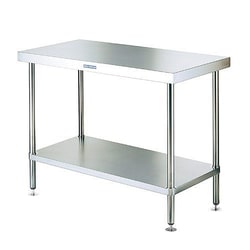 Manutan Stainless Steel Centre Workbench 900mmh x 1500mmwx 600mmd, Quantity: