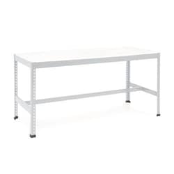 Manutan T-Bar Workbench 915h x 1220w x 760mmd Melamine - Light Grey, Quantity: