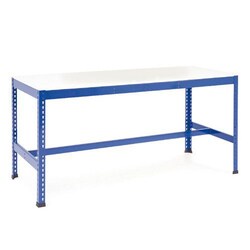 Manutan T-Bar Workbench 915mmh x 1220mmw x 760mmd Melamine - Blue, Quantity: