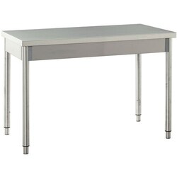 Manutan Desk stainless steel, model: Standard, width: 100cm, depth: 70
