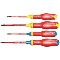 Manutan 1SET 4 insulated screwdrivers prot2 Slim Borneo, 1000 V, Quantity: