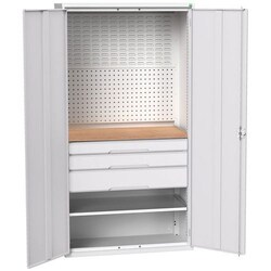 Manutan Bott workshop drawer cabinet, medium size, light grey, Quantity: