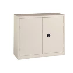 Manutan One-piece cabinet with hinged doors, overall width: 100 cm, overall