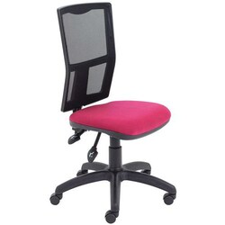 Manutan Meteoroid Mesh Back Operator Chair with Fixed Arms Red, Quantity: