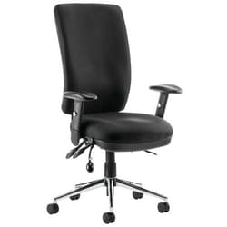 Manutan Chiro High Back Fabric Chair Black Assembled, Quantity: Each