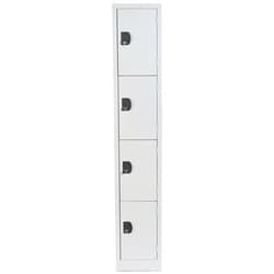 Manutan Grey 4 Door Commercial Locker. 1800x315x300mm, Quantity: Each