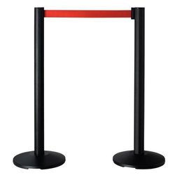 Manutan Lot of 2 poles for strap, post material: aluminum, strap colour: