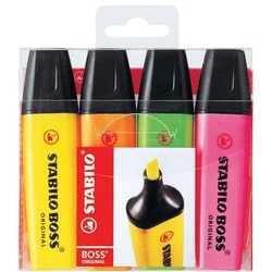 Stabilo Highlighter, Stabilo Boss, ink colour: assorted (yellow, pink,