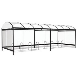 Manutan Bicycle shelter Combrailles 8.12x2.43 deep black, Quantity: 1 Stück