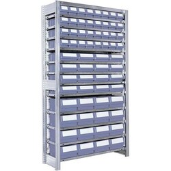 Manutan Shelving with shelves and 64 storage bins RK, Quantity: Each