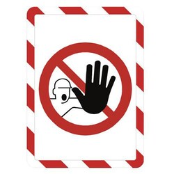 Manutan X2 Magneto solo magnetic fuse A4 red/white, Quantity: Pack of 2