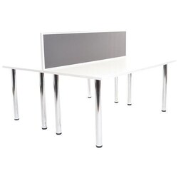 Manutan Border Stright Universal Desk Screen Grey 400x1200mm, Quantity:
