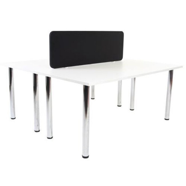 Manutan Screen Manutan Dolly Universal Desk Screen Black 400x1200mm, Quantity: Each ...