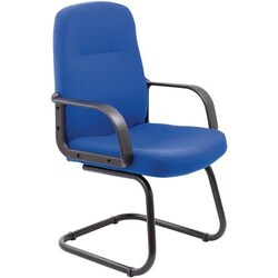 Manutan Hubbard Visitor Chair Blue, Quantity: Each