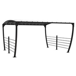 Manutan Bombay Bicycle Shelter Bar Frame Deep Black, Quantity: Each