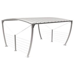 Manutan Bombay Bicycle Shelter Stainless Steel Rope Aluminium White, Quantity: